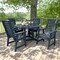 Highwood Usa Weatherly 5pc Round Outdoor Patio Furniture Dining Set AD-DNW48-FBE - alternate 2